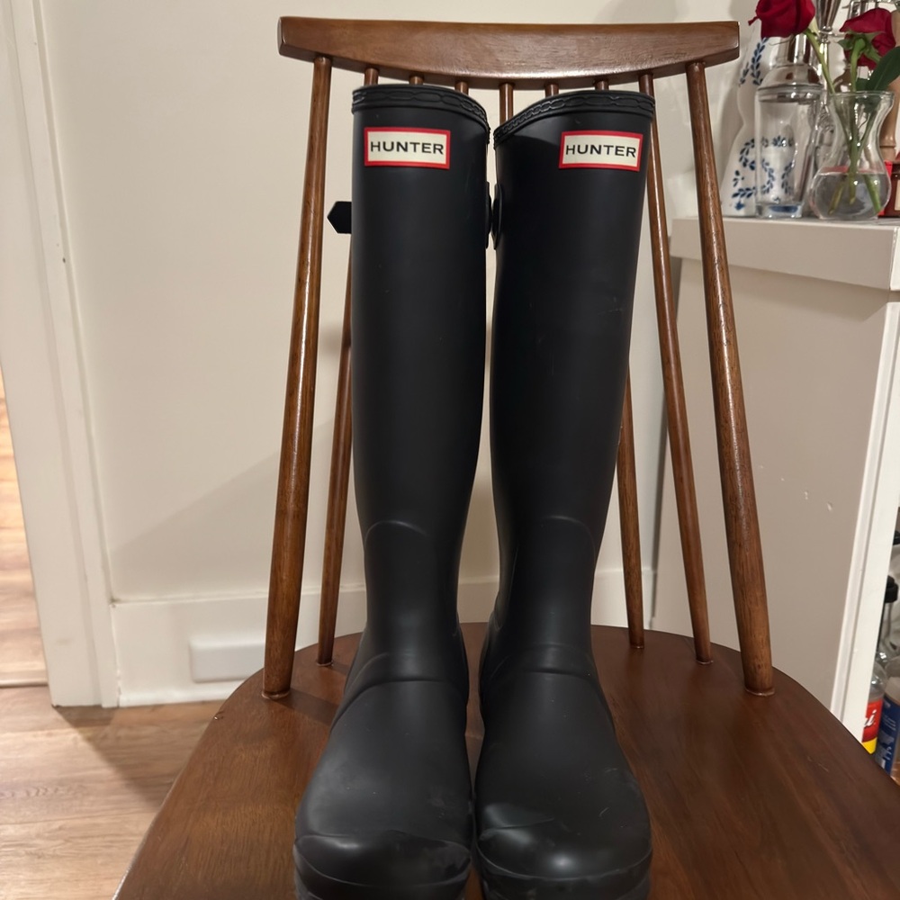 Hunter Matte Black Waterproof Boots